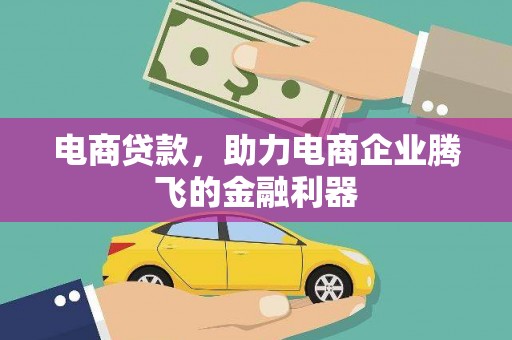 秀山电商贷款，助力电商企业腾飞的金融利器
