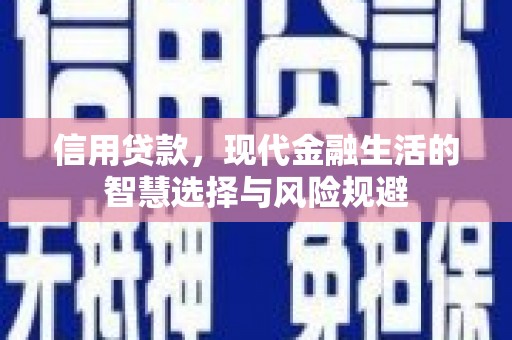 秀山信用贷款，现代金融生活的智慧选择与风险规避