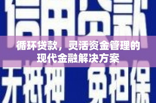 秀山循环贷款，灵活资金管理的现代金融解决方案