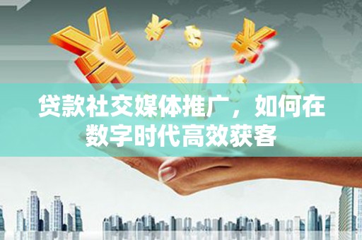 秀山贷款社交媒体推广，如何在数字时代高效获客