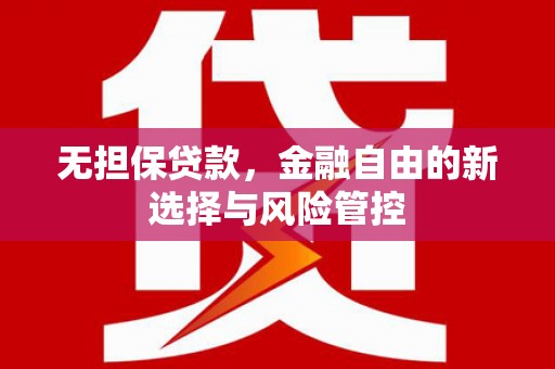 秀山无担保贷款，金融自由的新选择与风险管控