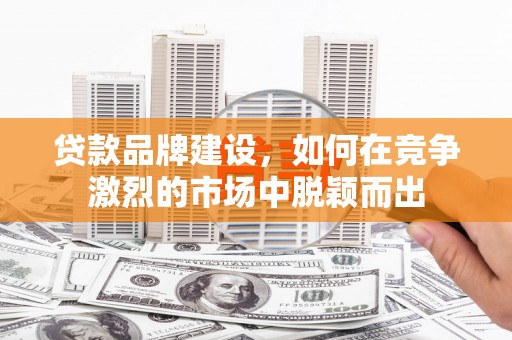 秀山贷款品牌建设，如何在竞争激烈的市场中脱颖而出