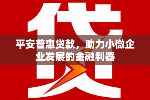 秀山平安普惠贷款，助力小微企业发展的金融利器