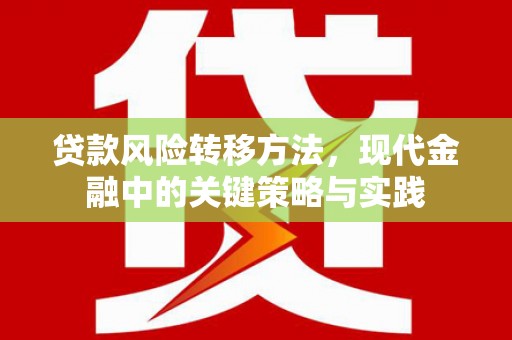 秀山贷款风险转移方法，现代金融中的关键策略与实践