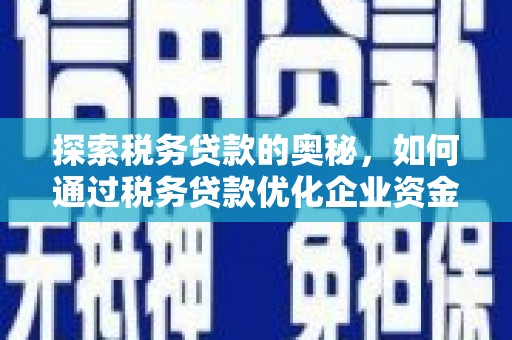 秀山探索税务贷款的奥秘，如何通过税务贷款优化企业资金流