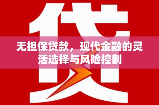 秀山无担保贷款，现代金融的灵活选择与风险控制