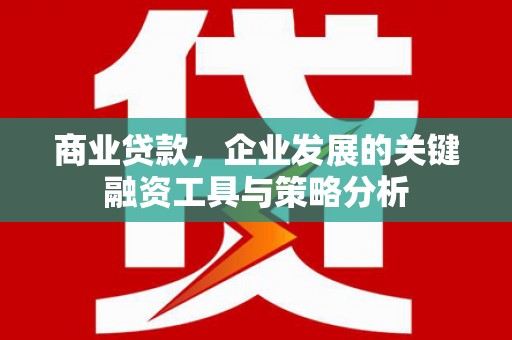 秀山商业贷款，企业发展的关键融资工具与策略分析