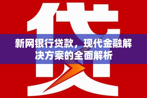秀山新网银行贷款，现代金融解决方案的全面解析