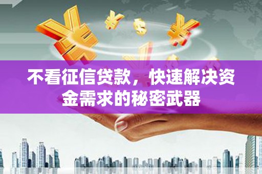 秀山不看征信贷款，快速解决资金需求的秘密武器