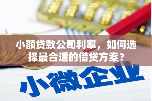 秀山小额贷款公司利率，如何选择最合适的借贷方案？