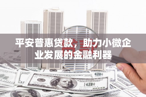 秀山平安普惠贷款，助力小微企业发展的金融利器