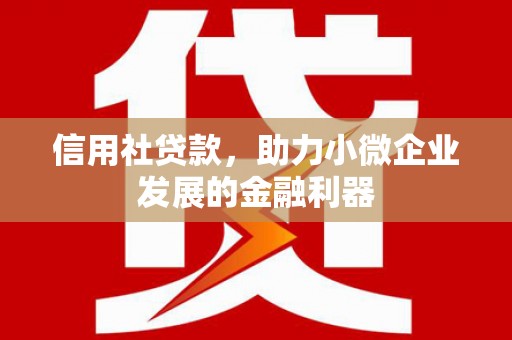秀山信用社贷款，助力小微企业发展的金融利器