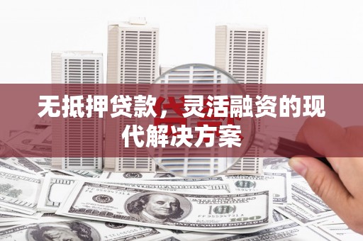 秀山无抵押贷款，灵活融资的现代解决方案