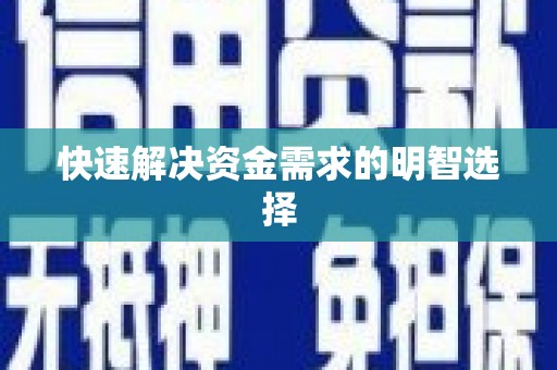 秀山快速解决资金需求的明智选择